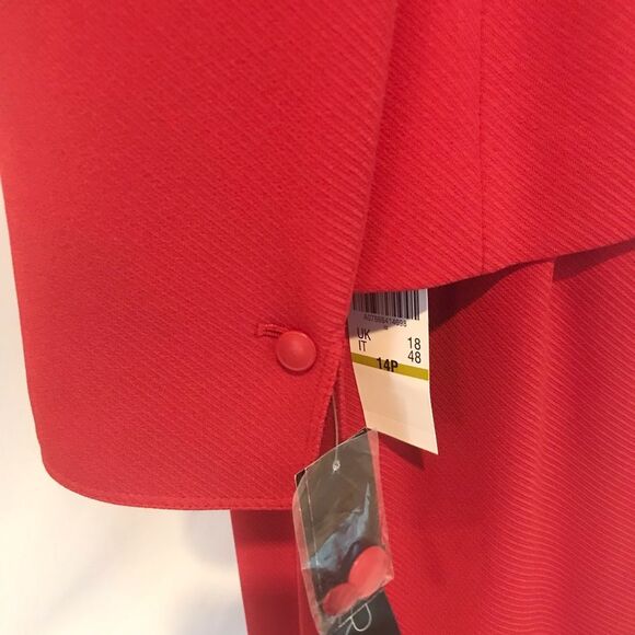 Kasper Skirt Suit Women's Size 14P Red 2-Piece Set Blazer & Skirt Set NWT - Picture 6 of 14